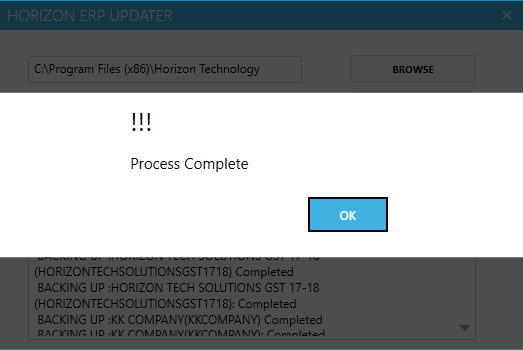 process complete